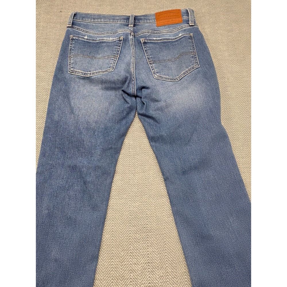 Lucky Brand Sweet Mid Rise Straight Jeans Medium Wash Distressed Blue Size 4/27 - Picture 11 of 12